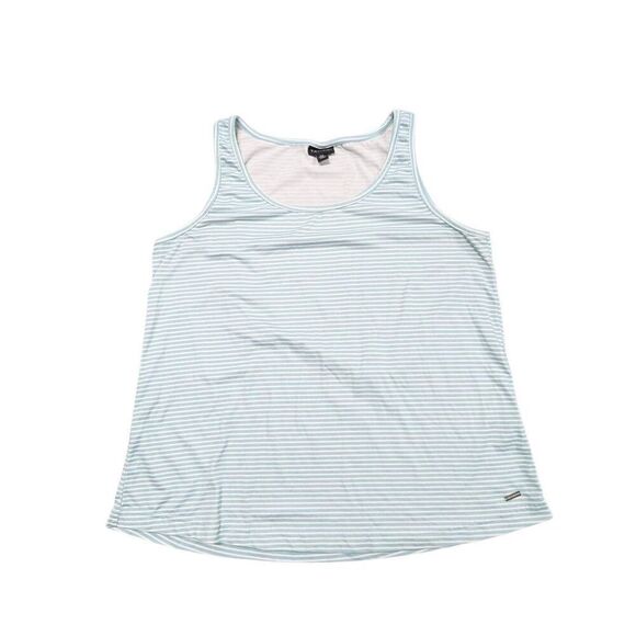 Tahari Sleeveless Blue and White Striped Tank Women's L - Picture 1 of 5